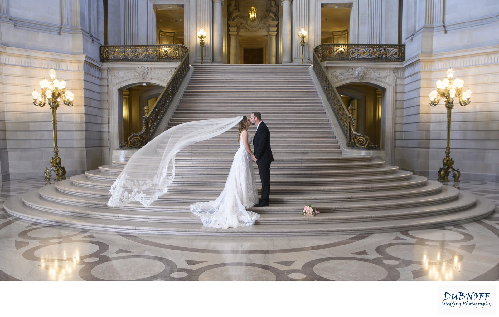 Veil — wedding photograph at San Francisco City Hall